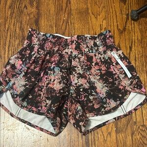 lululemon athletica Black Floral Athletic Shorts